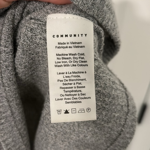 Aritzia Community Parfait Ribbed Bodycon Dress Mini Light gray size XS - Picture 4 of 6